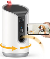 TKENPRO 2K pet camera 360° view with remote treat tossing for dogs and cats
