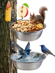 TKMSV 2-pack feeder set with 8.5-inch diameter ready for wildlife visitors
