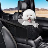 TKYZ center console dog seat view for small dogs, promoting outside scenery