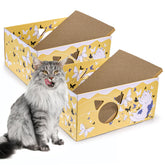 Tlence butterfly-pattern cat scratcher front view for scratching and lounging