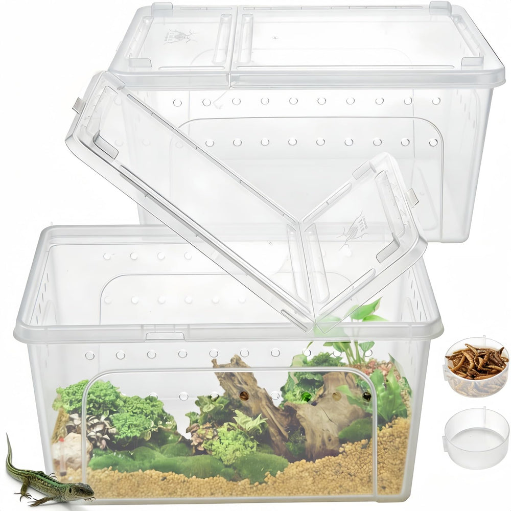 Tlence 2 Pack Critter Keeper clear box for quick pet checks.