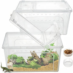 Tlence 2 Pack Critter Keeper clear box for quick pet checks.