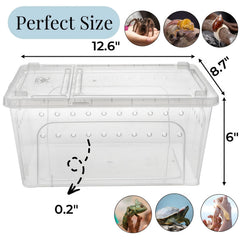 Tlence Critter Keeper with ventilated lid enables breathable small animal housing.