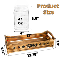 Tlence dog treats container shows airtight lids and visible contents for quick checks.
