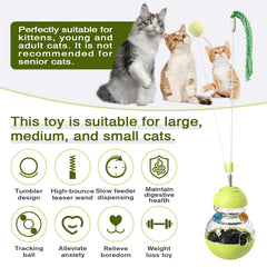 TLKNG Cat Toy teaser wand close-up shows springy, durable action for chasing.