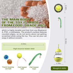 TLKNG Cat Toy treat-dispensing swing demonstrates slow feeding and rewards.