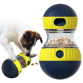 TLKNG treat-dispensing ball in action for interactive play and slower meals.