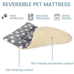 TMbsfatn dog bed mat grey plush fabric close-up for soft-touch warmth
