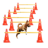 TNZMART dog agility hurdle cones for engaging training in any space