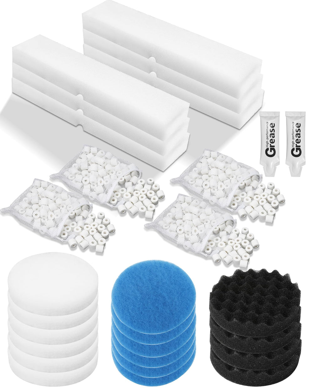 Tofcbye replacement media kit contents for Fluval FX filters, upgrade.