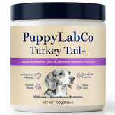 TOGOLIUN PuppyLabCo turkey tail powder in a bowl supports canine digestion