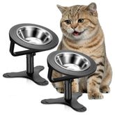 Tolopu raised cat bowls on an adjustable stand for comfortable dining