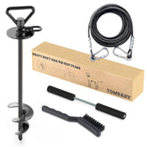 TOMBABY tie-out cable 20ft enables safe outdoor play for dogs.