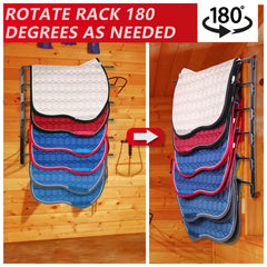 TOMESHA wall-mounted saddle rack showing easy installation