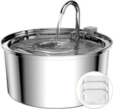 Tomxcute cat water fountain stainless steel body highlights durable, hygienic hydration.