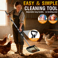 TOOGE 2-in-1 scoop and rake for efficient debris separation in bedding