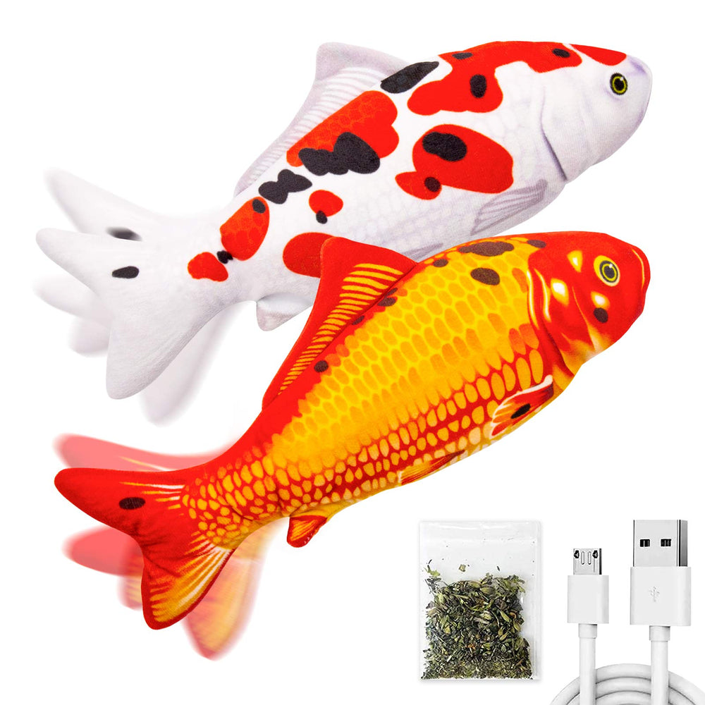TOOGE floppy fish toy with realistic design invites indoor cats to chase and pounce