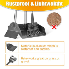 TOOGE Larger Pooper Scooper metal-construction ensures durability for daily use.