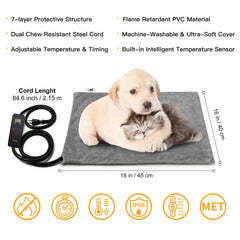 Toozey heating pad control panel with six temperature settings for customized comfort.