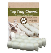 Top Dog Chews Beef Cheek Rolls in a 9-11 inch package for powerful chewers.