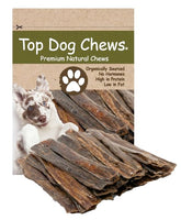 Top Dog Chews beef esophagus jerky 30-pack supports dental health and tasty rewards.