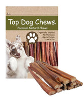 Top Dog Chews thick 12-inch bully stick for durable, long-lasting chewing