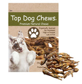 Top Dog Chews Dehydrated Chicken Feet pack-shot shows all-natural, single-ingredient dog treats.