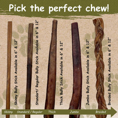 Top Dog Chews dental-benefits bully stick, helps reduce tartar during regular chewing.