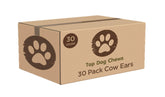 Top Dog Chews full-size cow ears for dogs, natural protein-rich treat