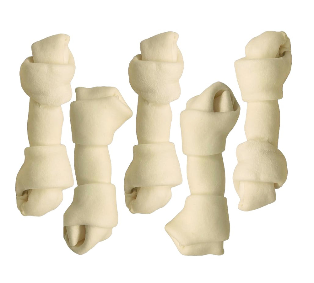 Top Dog Chews natural beef rawhide bone, 8-10 inch long, long-lasting chew