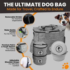 Top Dog Pet Gear bag features a zippered side pocket for snacks and accessories.