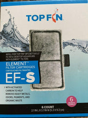 Top Fin EF-S cartridge pack keeps water clear and odor-free.