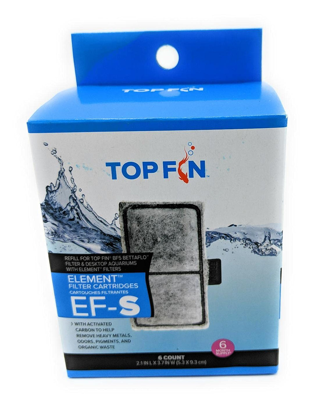 Top Fin EF-S filter cartridge pack for clean aquarium water and easy replacement