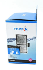 Top Fin EF-S filter cartridge package highlighting replacement ease