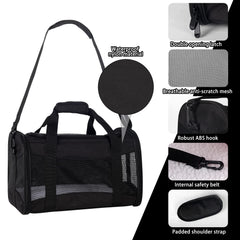 Top tasta cat carrier anti-escape buckle enhances pet safety.