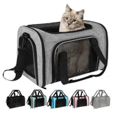 Top tasta soft-sided carrier front view offers sturdy travel-ready design.