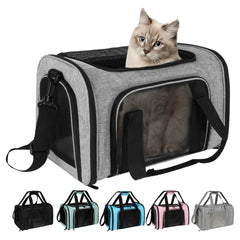 Top tasta soft-sided carrier front view offers sturdy travel-ready design.