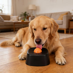 TOPINCN Spherical lick mat for dogs and cats promotes calm, engaging licking.