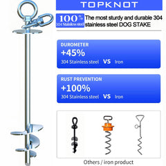 TOPKNOT 360° swivel connector prevents tangling during outdoor play.