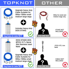 TOPKNOT 360° swivel dog run reduces tangles during walks.