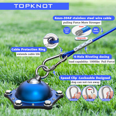 TopKnot rotating base ring enables easy attachment and tangle resistance.