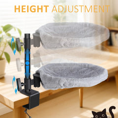 Topmart cat desk bed two pads provide year-round comfort with washable materials