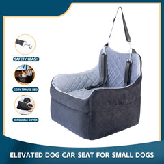 TOPOmerice booster seat showing the safety leash for secure travel.