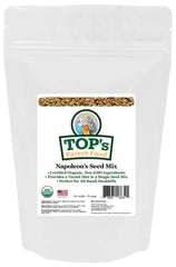 TOP's Napoleon's Seed Mix packaging shows freshness and convenience for storage