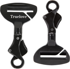 TOPSOSO Truelove seatbelt clip in car enables flexible movement with safety.