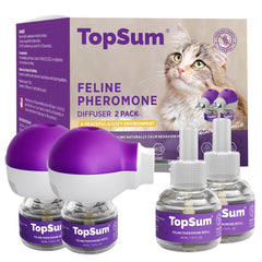 TopSum Cat Calming Pheromone Diffuser plugged in to soothe cats in any room.