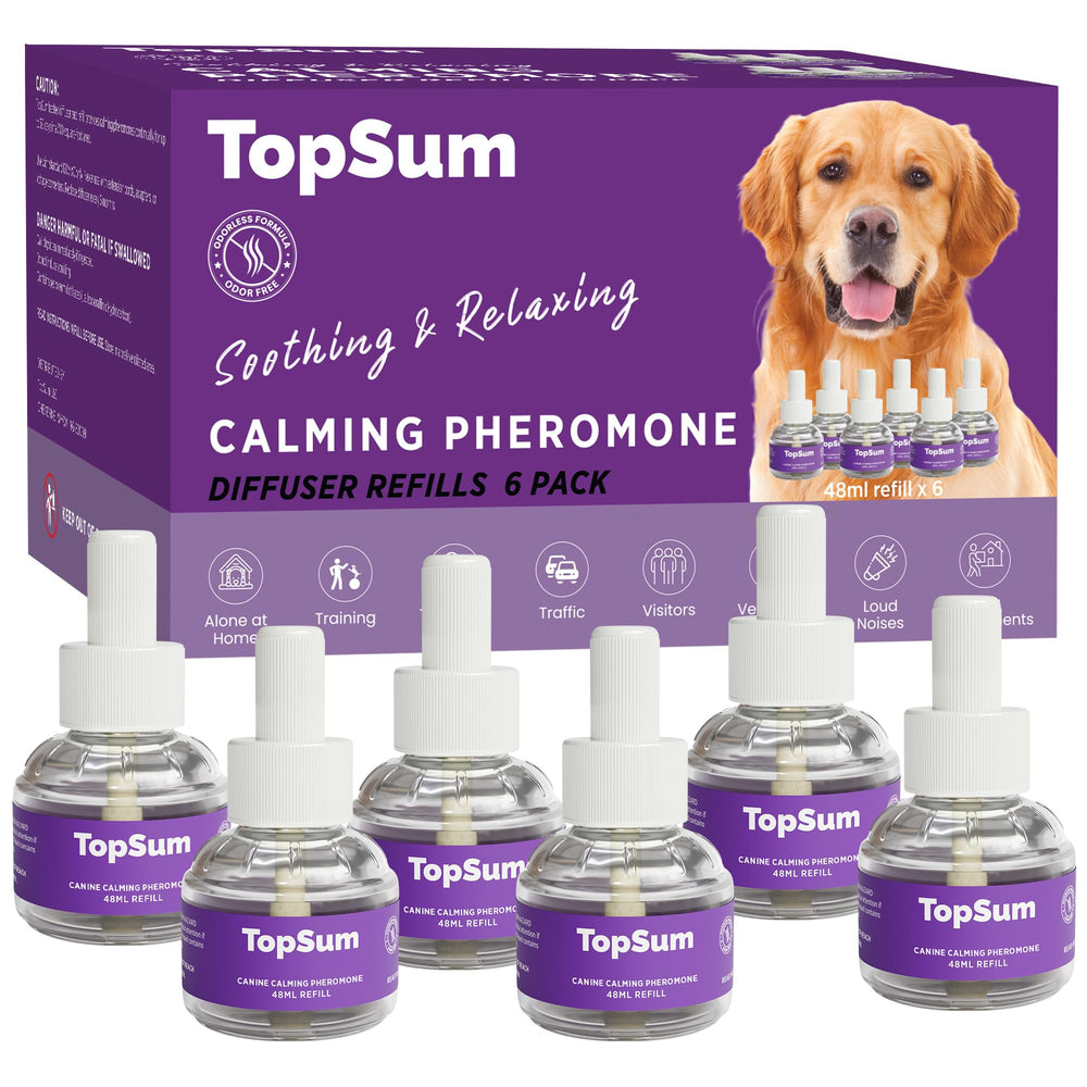 TopSum dog calming diffuser plug purple creates a calmer home environment.