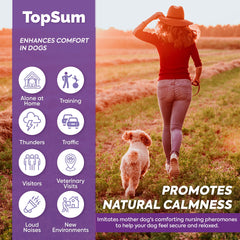 TopSum dog pheromone refills three-pack for long-lasting stress-support options.