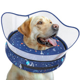 Toptakeit elevated inflatable donut collar side view for secure healing