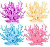 TopZea blue artificial coral decor enhances aquarium visuals and provides hiding spots for fish.